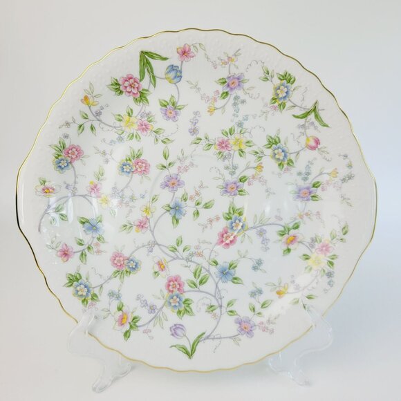 Andrea By Sadek Corona Floral Dessert Serving Set, Chip & Dip Set, Japan c.1996 - Picture 3 of 8